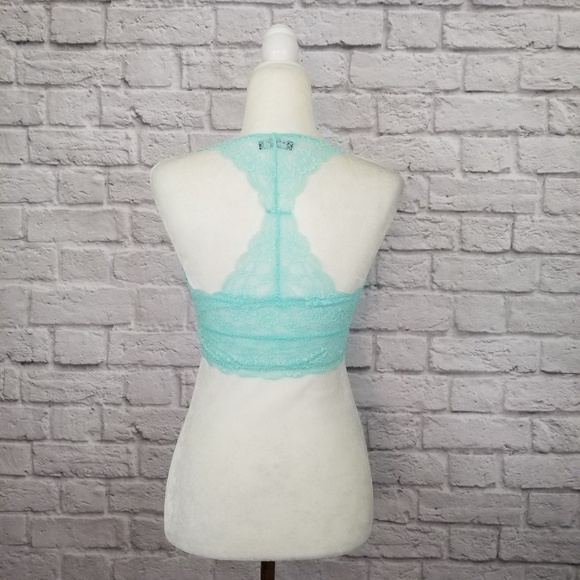 Megan turquoise lace racer back bralette NWOT - Picture 5 of 8